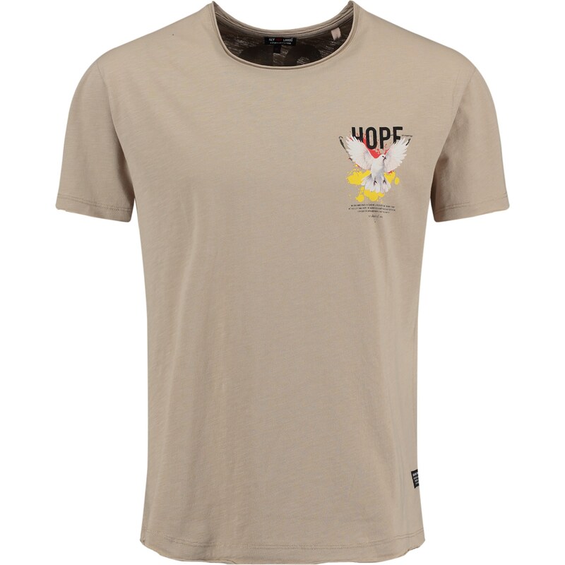 Key Largo Tričko Hope béžová / žltá / čierna / šedobiela 62164281