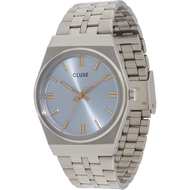 CLUSE Analógové hodinky Retro 70s svetlomodrá / zlatá / čierna / 62164561