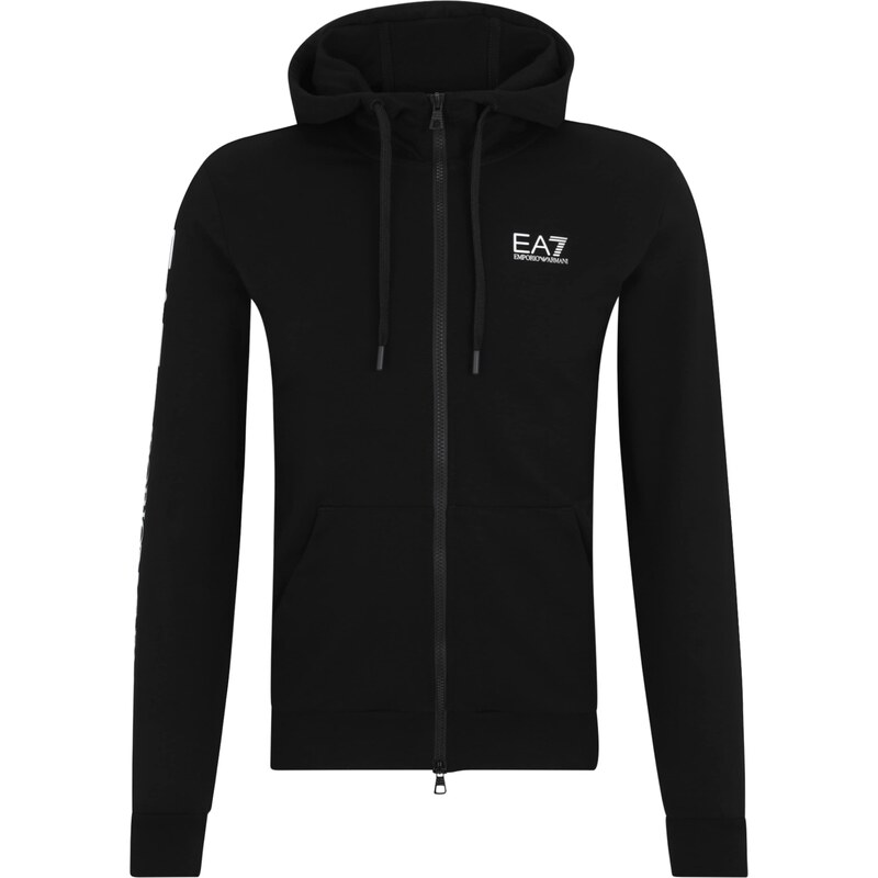 EA7 Emporio Armani Tepláková bunda čierna / biela 62315719