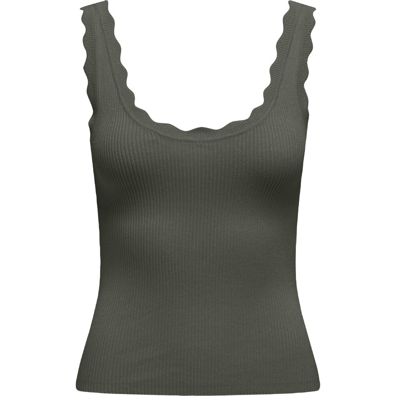 JDY Vyšívaný top JDYNANNA tmavosivá 68298447