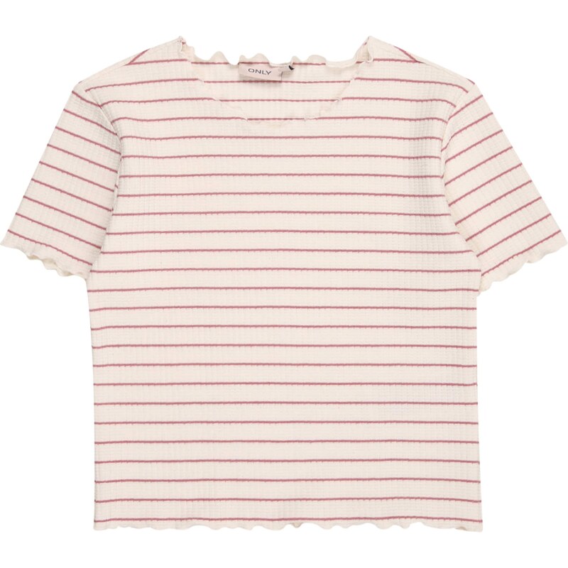ONLY GIRLS Tričko KOGAnits tmavoružová / biela ako vlna 62902424
