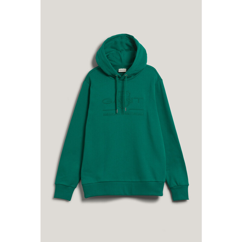 MIKINA GANT REG TONAL SHIELD HOODIE DEEP GREEN 62169743