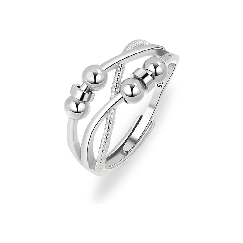 MAJYA Strieborný nastaviteľný prsteň TALLIS 11308 64582279