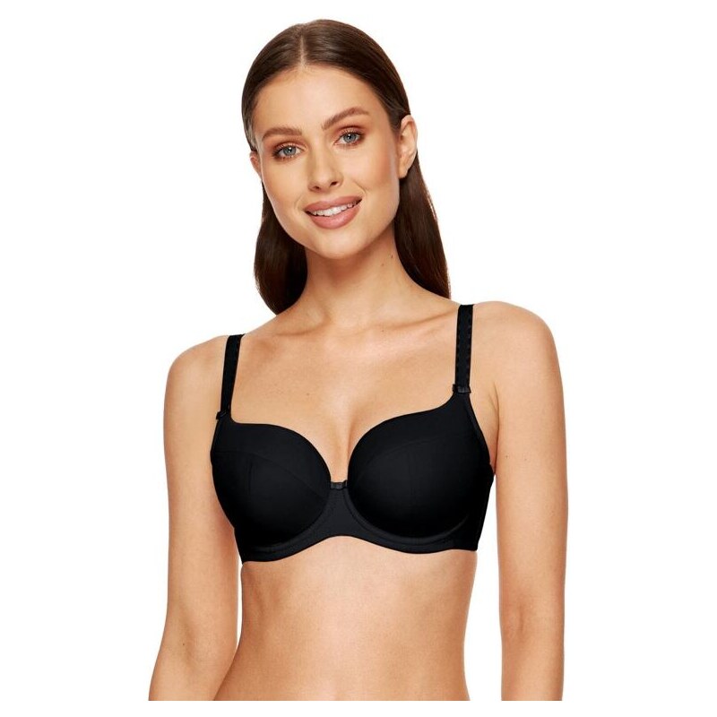 Gorteks Vystužená hladká podprsenka Anna/B4 čierna 62174769