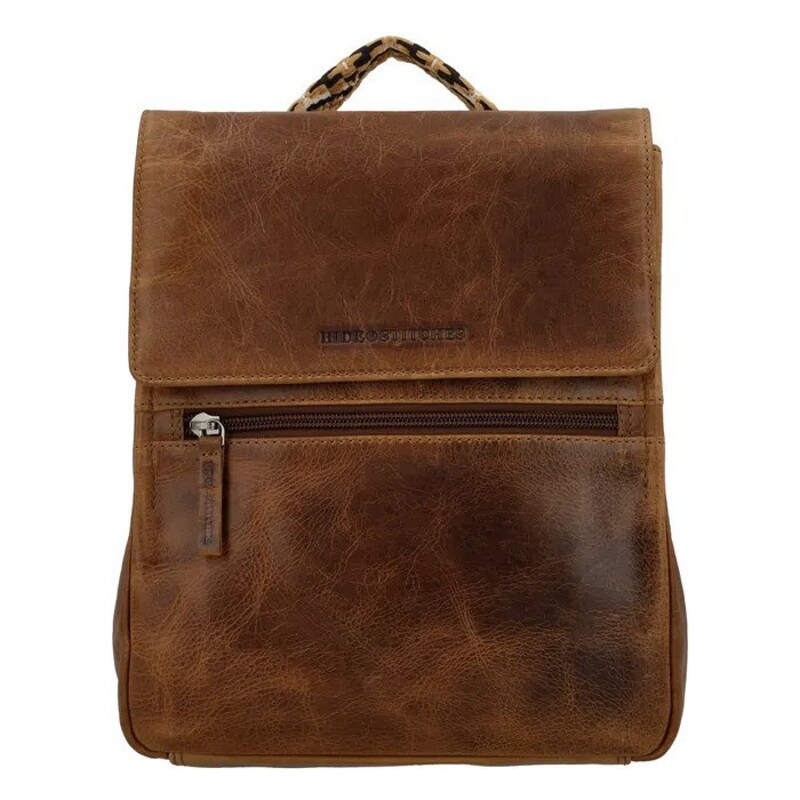 Hide & Stitches Hnedý ruksak z pravej kože Verdun 62170273