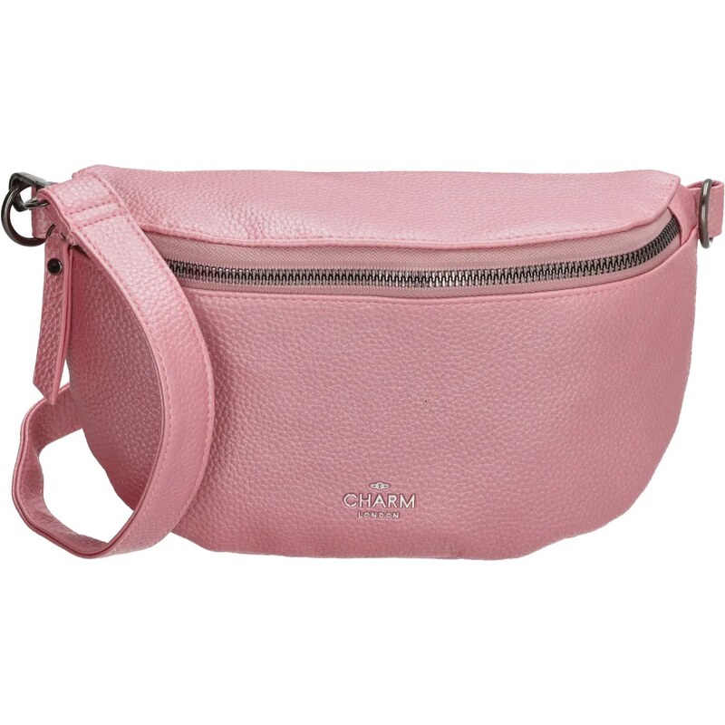Charm London Ružová elegantná kožená ľadvinka „Allete“ 62170282