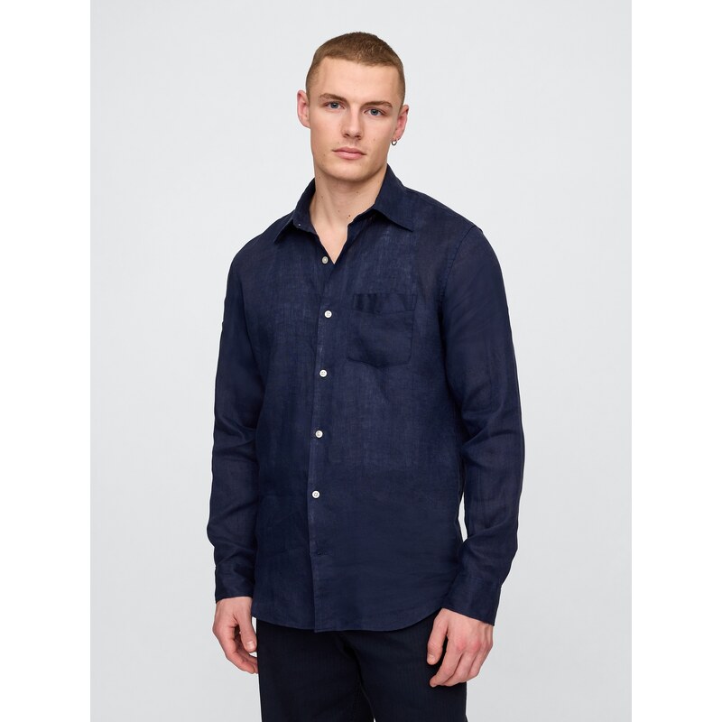 E-shop GAP Pánská Lněná košile Classic Shirt 728110-04