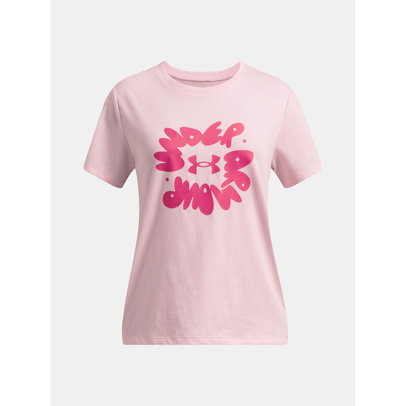 Girls T-shirt Under Armour UA Bubble Wordmark SS - Girls 64788834