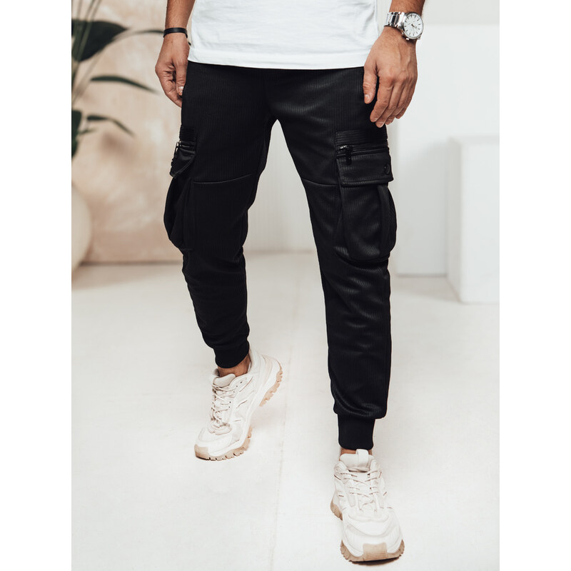 DStreet Pánske čierne cargo nohavice 65388773