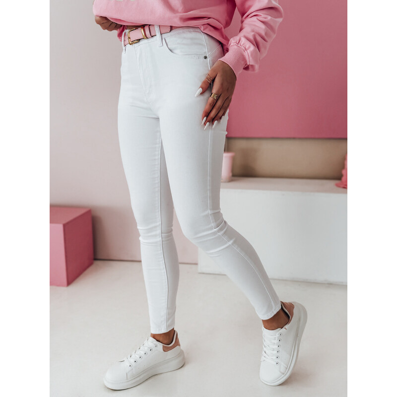 BASIC Biele dámske skinny džínsy FURY UY2500 62181063