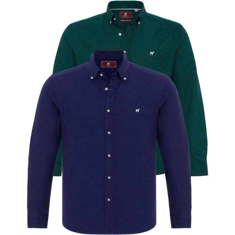 Williot Košeľa námornícka modrá / tmavozelená 61943634