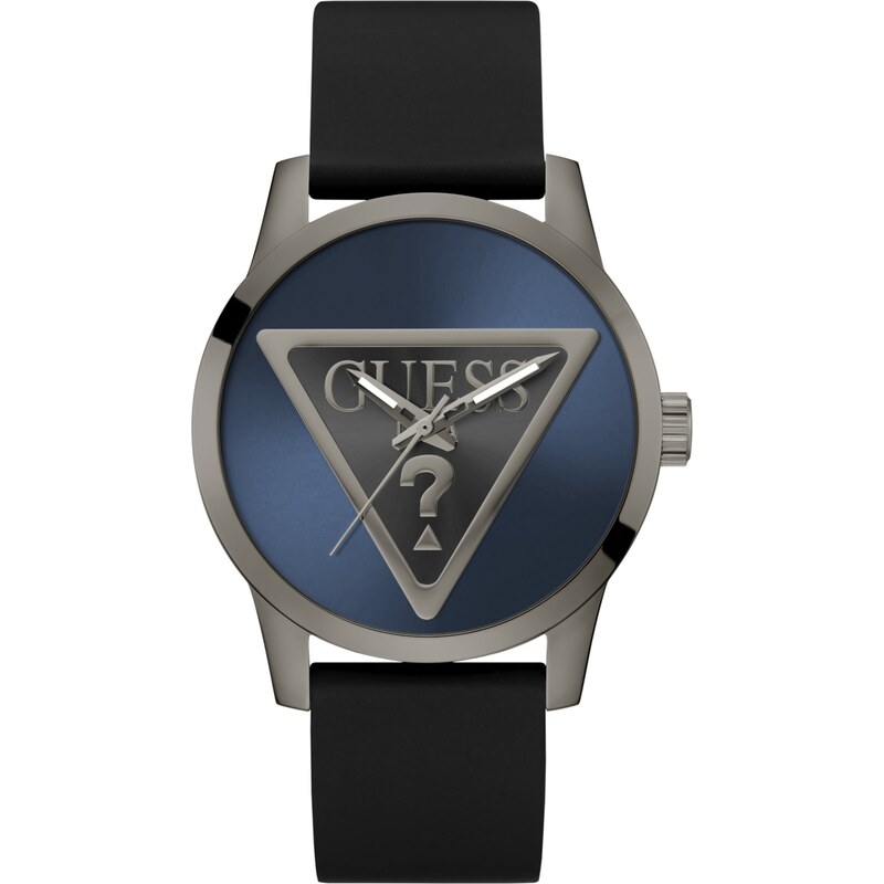 GUESS Analógové hodinky Badge modrá / čierna / strieborná 62203443