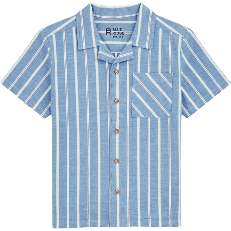 WE Fashion Košeľa námornícka modrá / dymovo modrá / limetová / biela 62477699