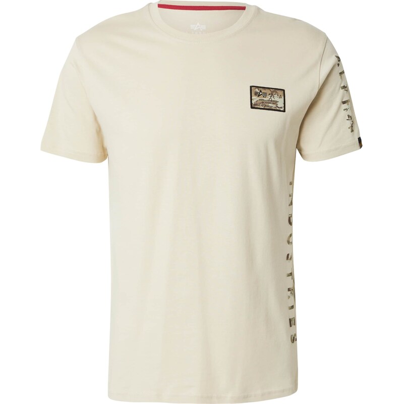 ALPHA INDUSTRIES Tričko béžová / hnedá / šedobiela 62184757