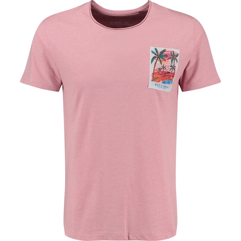 Key Largo Tričko Vibes zelená / ružová / čierna / biela 62185037