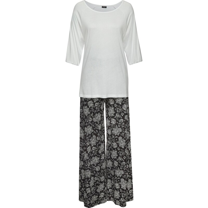 VIVANCE Pyžamo Dreams čierna / biela 62582797