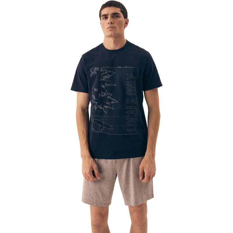 HENDERSON Pánske pyžamo 42598 Surf blue 62236012