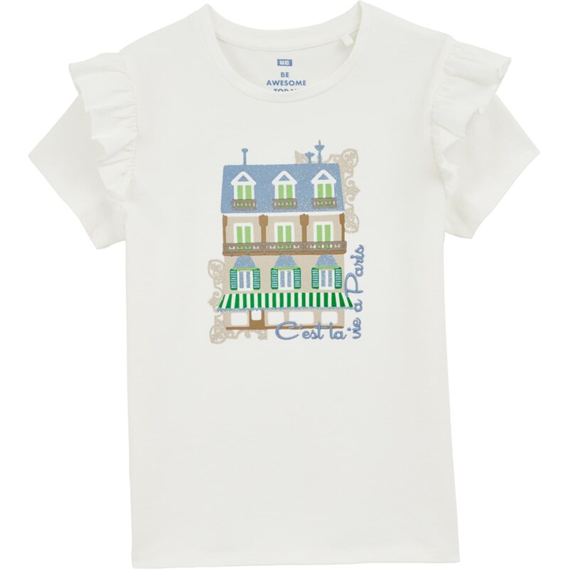 WE Fashion Tričko béžová / svetlomodrá / zelená / biela 62368422