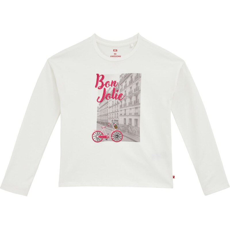 WE Fashion Tričko sivá / ružová / čierna / biela 62392362