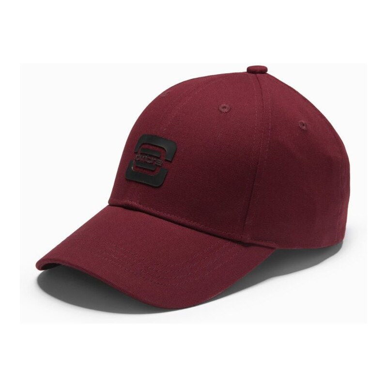 Ombre Clothing Pánska bordová šiltovka s logom V3 ACCS-0100 62190739