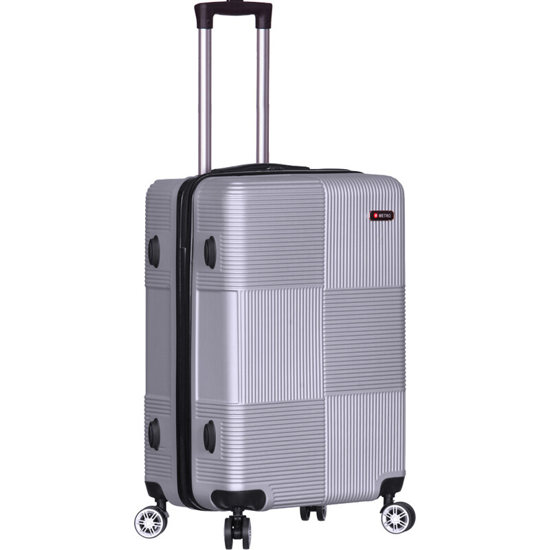 kabinová batožina METRO LLTC3/3-S ABS - strieborná 62192560
