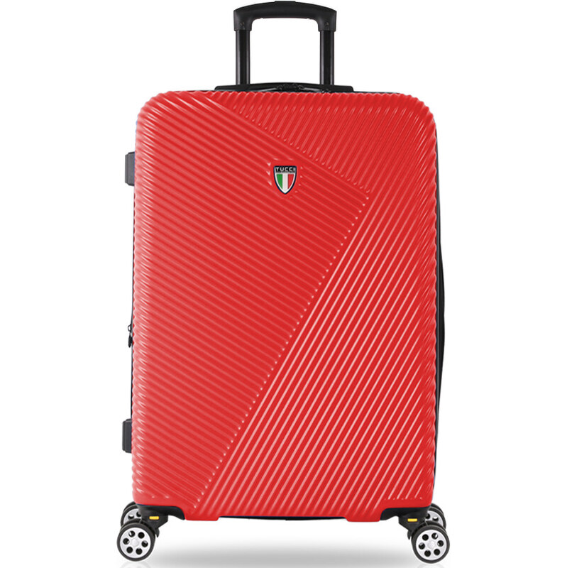 cestovný kufor TUCCI T-0118/3-L ABS - červená 62192665