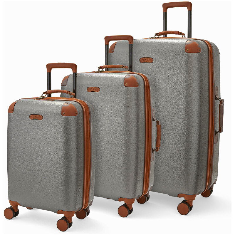 Sada cestovných kufrov ROCK TR-0219/3 ABS/PC - šedá 62193503