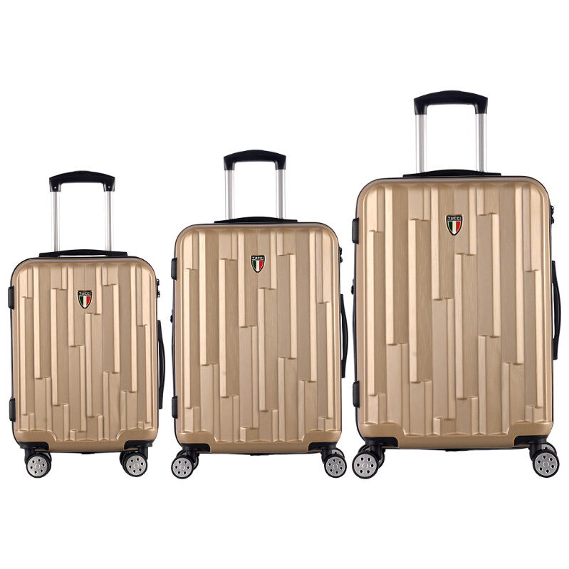 Sada cestovných kufrov TUCCI Riflettore T-0272/3 ABS - khaki 62194456