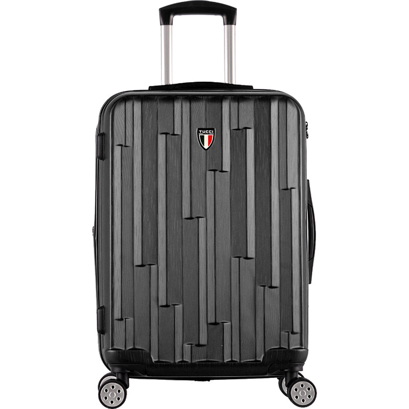 cestovný kufor TUCCI Riflettore T-0272/3-M ABS - čierna 62194448