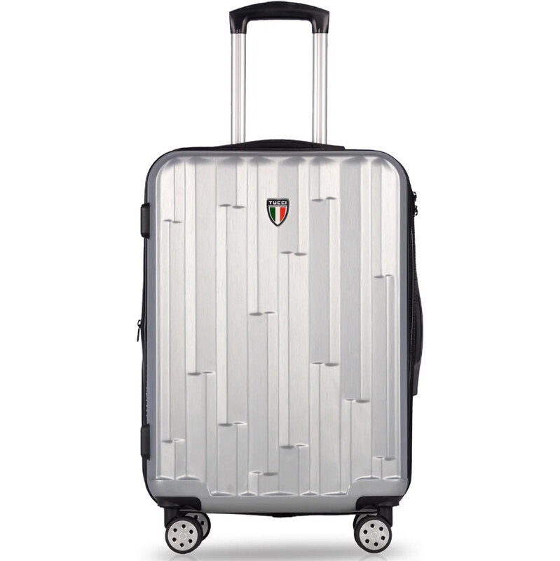 kabinová batožina TUCCI Riflettore T-0272/3-S ABS - strieborná 62194446