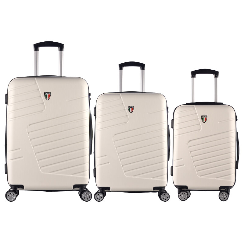 Sada cestovných kufrov TUCCI Boschetti T-0278/3 ABS - biela 62194482