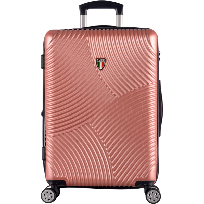 cestovný kufor TUCCI Srotolare T-0277/3-L ABS - ružová 62194551