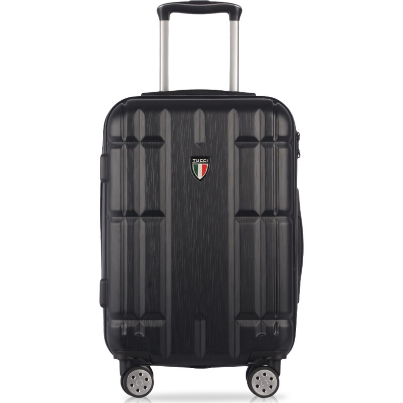 cestovný kufor TUCCI Massa T-0279/3-M+ ABS - čierna 62194558