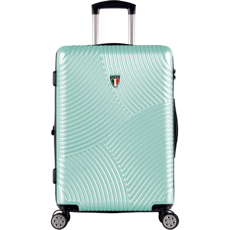 cestovný kufor TUCCI Srotolare T-0277/3-M ABS - zelená 62194562