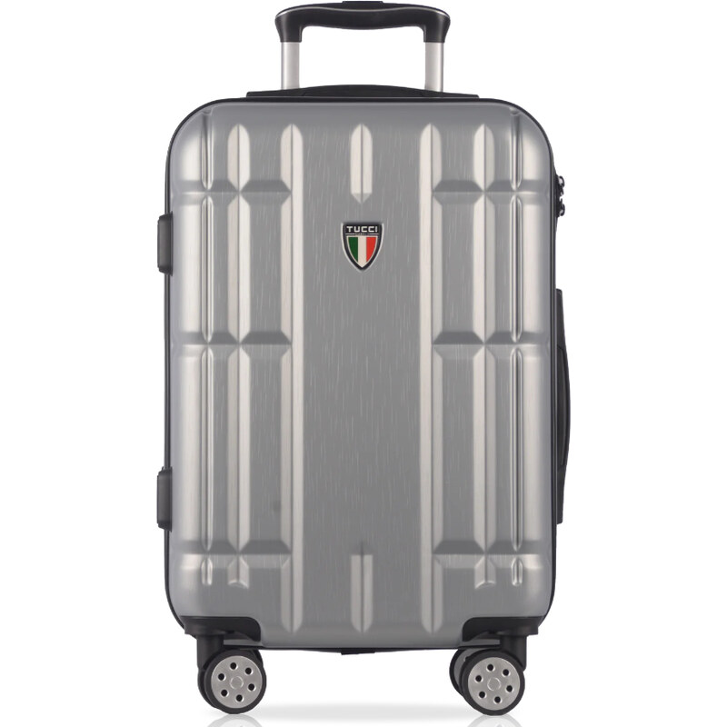 cestovný kufor TUCCI Massa T-0279/3-L+ ABS - strieborná 62194557