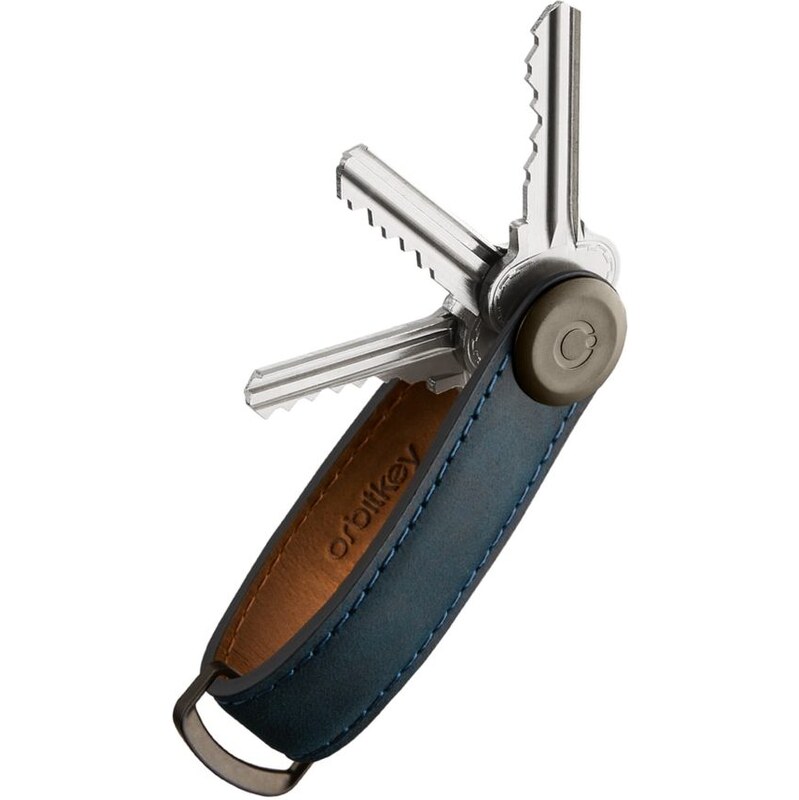 Orbitkey Kožená kľúčenka 2.0 Crazy Horse - Marine Blue 62194853