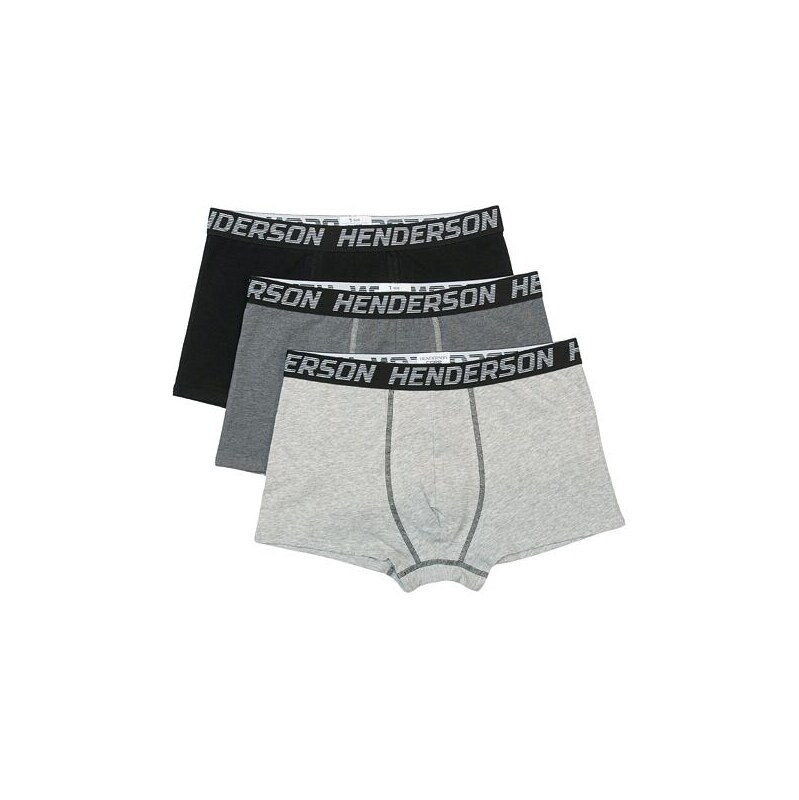Henderson 3pack pánskych boxeriek Onset čierno-sivé 62348585