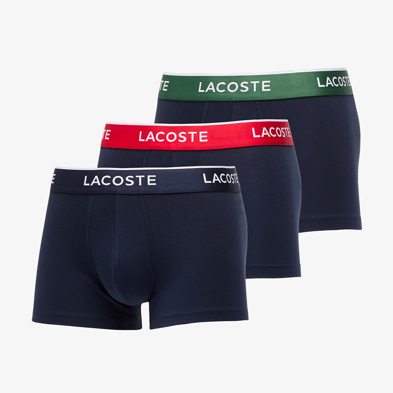 Boxerky LACOSTE Trunk 3-Pack Navy Blue/ Green/ Red/ Navy XL 62197375