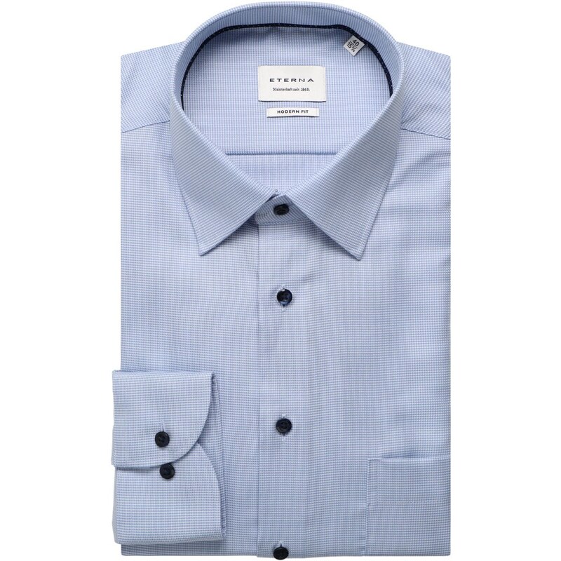 ETERNA Modern fit pánska košeľa modrá Non Iron 100% bavlna 62197591