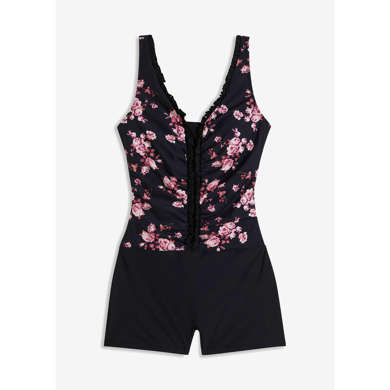 bonprix Sťahovacie plavky s ľahkým tvarujúcim efektom, farba čierna 62198347