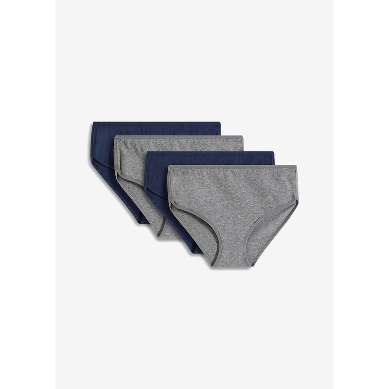 bonprix Maxi bokové nohavičky s bio bavlnou (4 ks v balení), farba 62198351