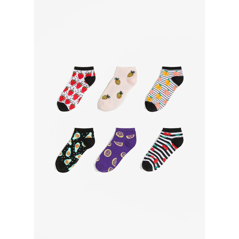 bonprix Ponožky do tenisiek s bio bavlnou (6 ks v balení), farba 62198358