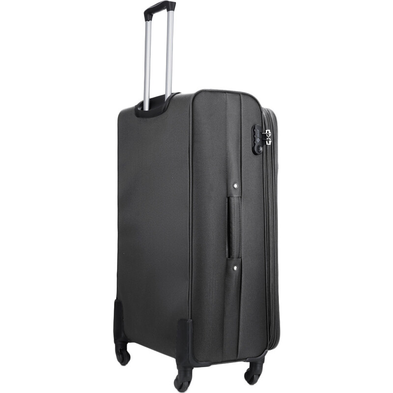 BASIC Tmavosivý cestovný kufor veľ. M STL1651 D.GREY/COFFEE 23 (M)) 45893469