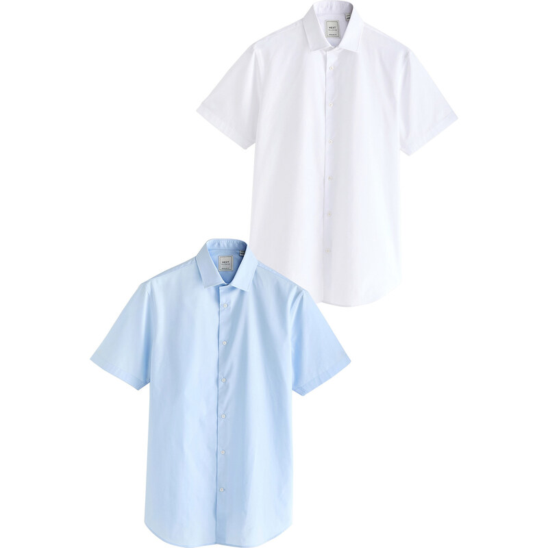 Next Košeľa Easy Care svetlomodrá / biela 62204139