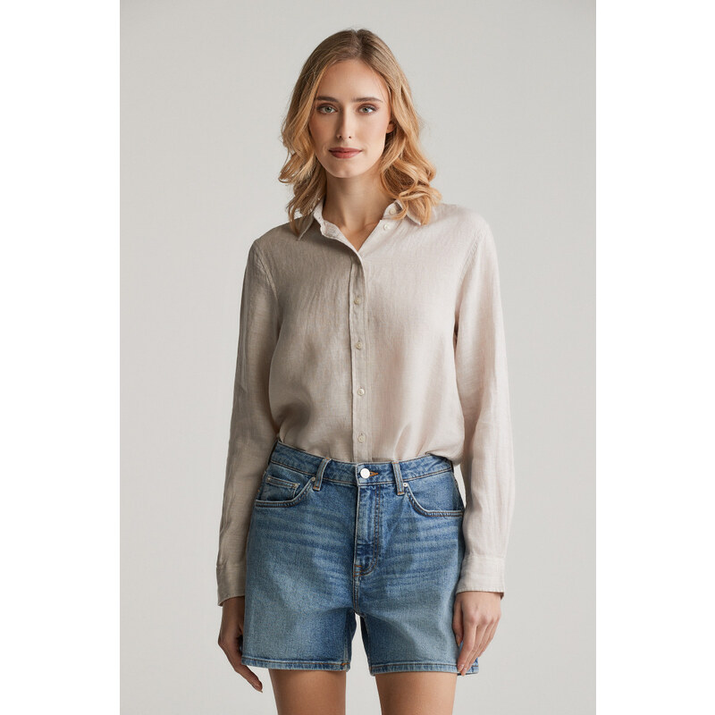 KOŠEĽA GANT REG LINEN SHIRT DRY SAND 62201194
