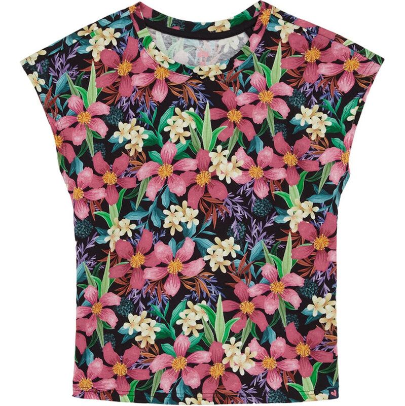 WE Fashion Tričko zelená / fialová / pastelovo červená / čierna 62368670