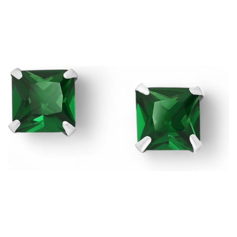 Strieborné náušnice Farah ZELENÉ 62039986