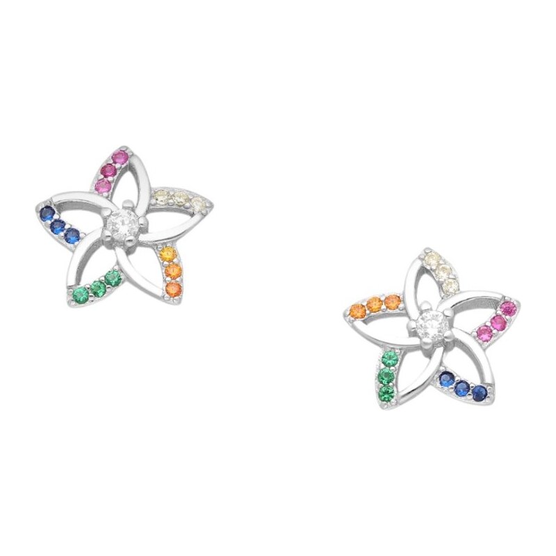 Strieborné náušnice Nima VIACFAREBNÉ 62039996