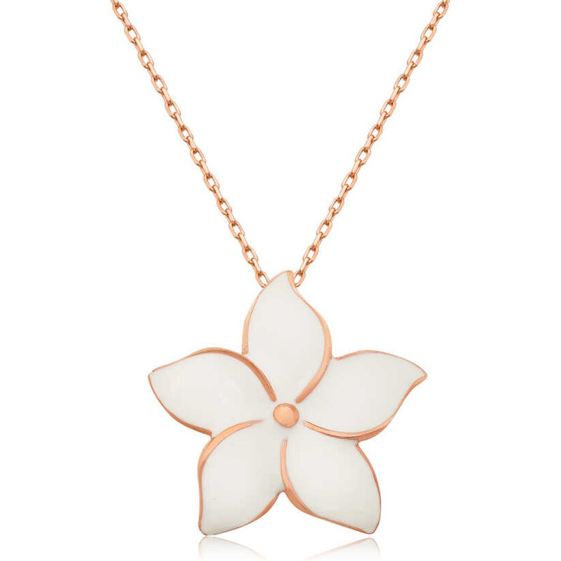 Strieborný náhrdelník Jasmine BIELY 62039997