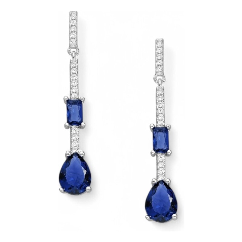 Strieborné náušnice Esther MODRÉ 62039981